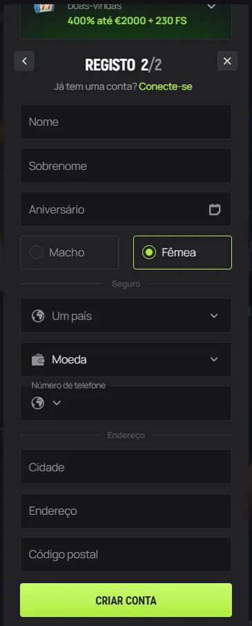 avocasino registration page